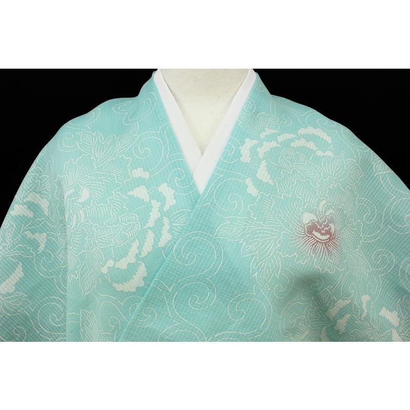在庫処分 1反だけのご奉仕品 夏物 小千谷織物 老舗 紺仁 綿麻紅梅越後 