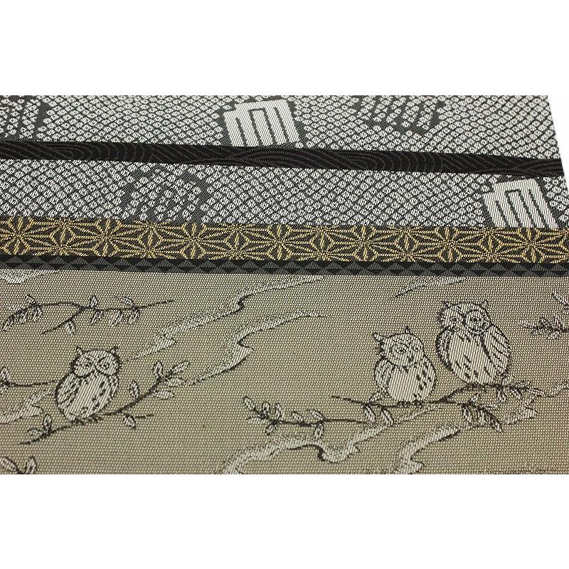袋帯 美品 逸品 辻村ジュサブロー 落款あり 蝶 疋田 金糸 青灰色 袋帯 美品 逸品 辻村ジュサブロー 落款あり 蝶 疋田 金糸 青灰色