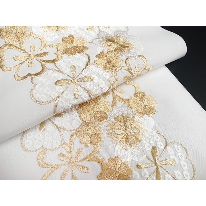 洗える刺繍半衿　高級タイプ　桜柄　白/金 楽天市場】半衿 刺繍半襟 05 Sileiiy シルエリー 洗える 白 着物 白×金