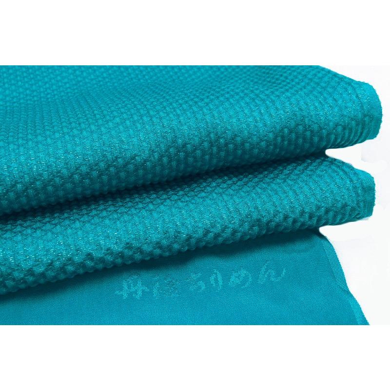 帯揚げ 高品質保証 丹後ちりめん ターコイズブルー 青 ふくれ ラメ