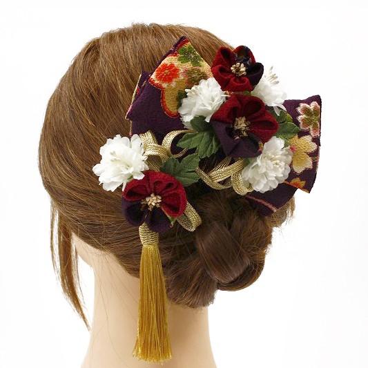 髪飾り リボン 卒業式 袴 成人式 花 振袖 浴衣 夏祭り 花火大会 2点セット 紫色 水引 つまみ細工 組紐 簪 和柄 ちりめん 髪型 ヘアスタイル ヘアアレンジ Sc2964 Sc2964 着物ちどり 通販 Yahoo ショッピング