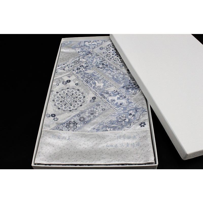 西陣織 つづれ唐織 袋帯 橋本清織物 牡丹唐草文様 日光東照宮 七宝繋ぎ