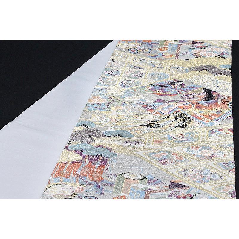 袋帯 新品 正絹 唐織 金糸 貝桶 鼓 源氏物語千年記 西陣 橋本清織物 未