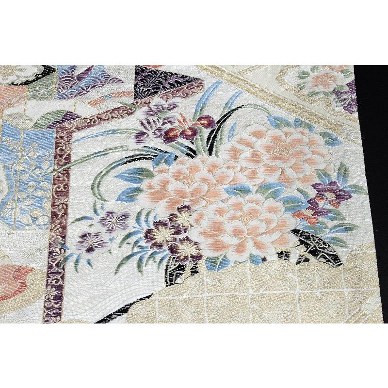 袋帯 新品 正絹 唐織 金糸 貝桶 鼓 源氏物語千年記 西陣 橋本清織物 未