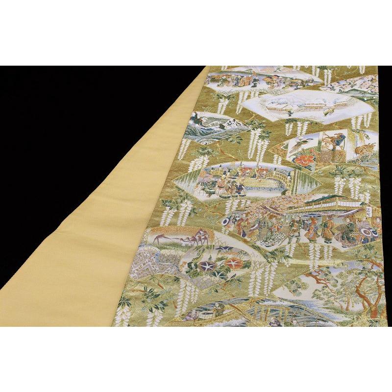 袋帯 新品 正絹 唐織 金糸 地紙 西陣 橋本清織物 壱阡八百口織 葛飾