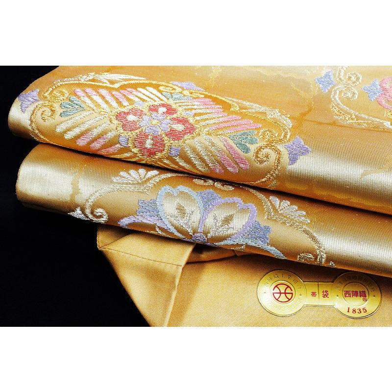 袋帯 新品 正絹 唐織 金糸 華文 碁盤格子 西陣 白寿苑 典雅吉祥華文 未