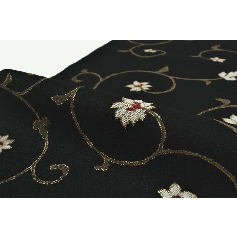在庫処分 美しいキモノ掲載 石原さとみ 着用柄 西陣 弥栄織物 謹製黒地