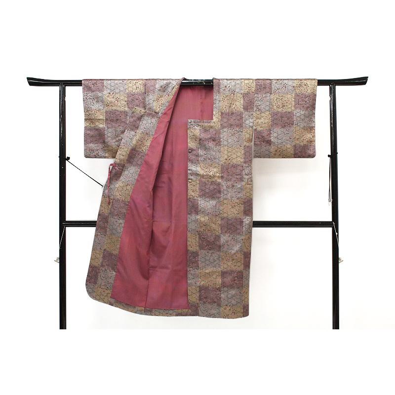 【訳あり品】和装コート 道行 反物 ボルドー色 訳あり品】和装コート 道行 反物 ボルドー色