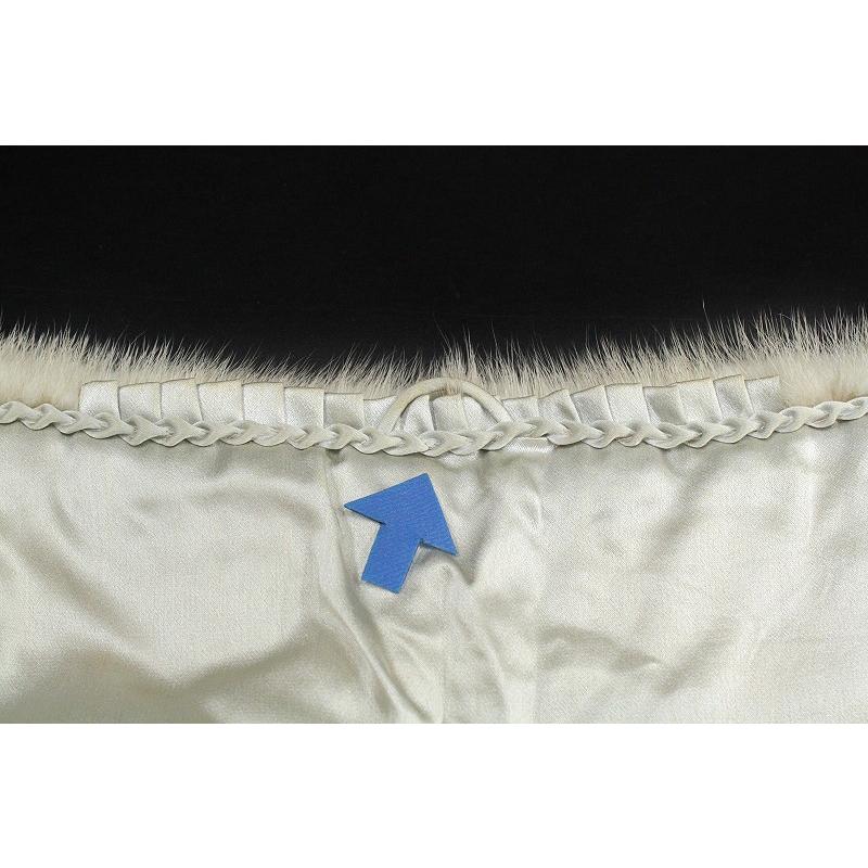 ファーショール ミンク リアルファー アイボリー 和洋兼用 中古