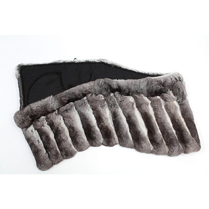 在庫処分 ファーショール 高級 チンチラ リアルファー ケープ 和洋兼用