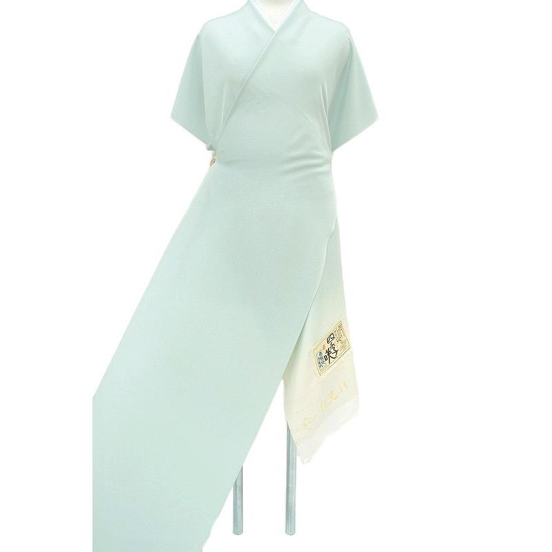 色無地 水色 極上の生地 高砂縮緬 1号 浜ちりめん 正絹 京の引き染