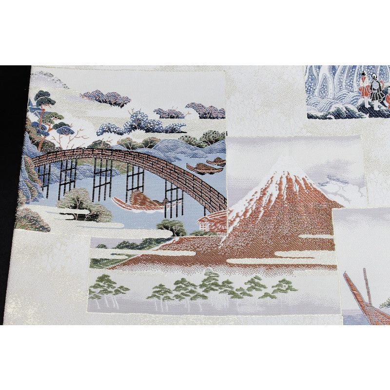 袋帯 新品 正絹 唐織 金糸 東海道五十三次 江戸名所 西陣 橋本清織物