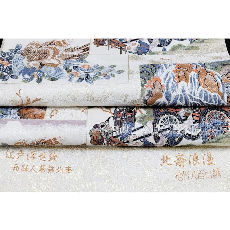 袋帯 新品 正絹 唐織 金糸 東海道五十三次 江戸名所 西陣 橋本清織物