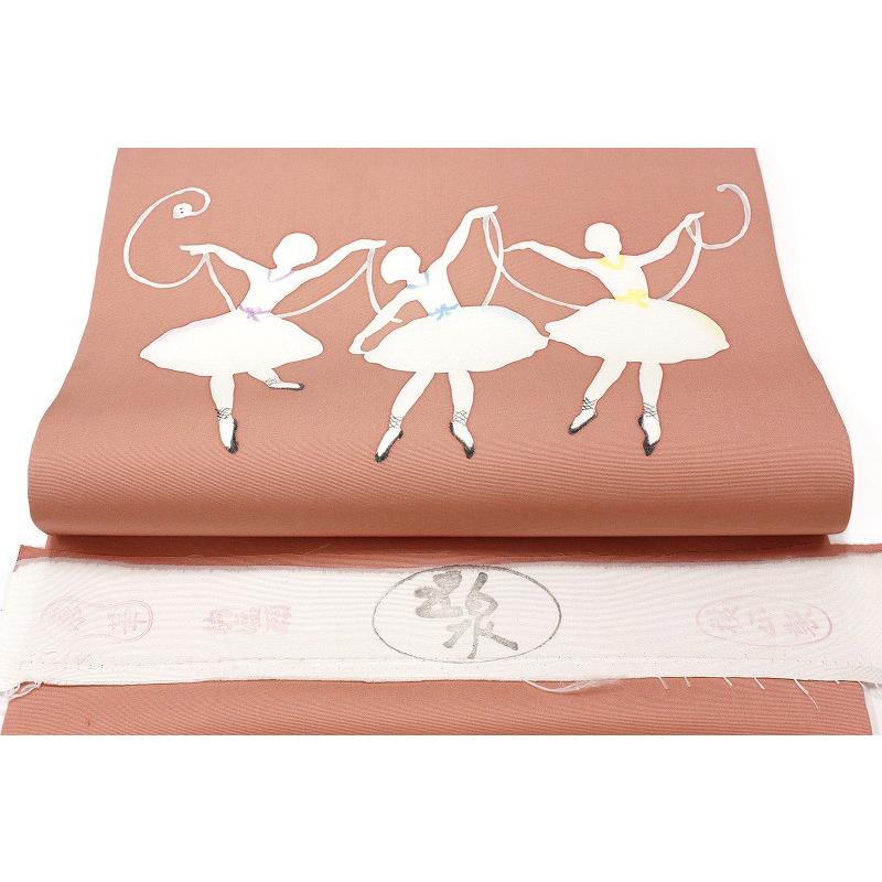 Ballerina Obiバレリーナ薔薇モチーフ 加賀友禅 染帯 訳あり Ballerina