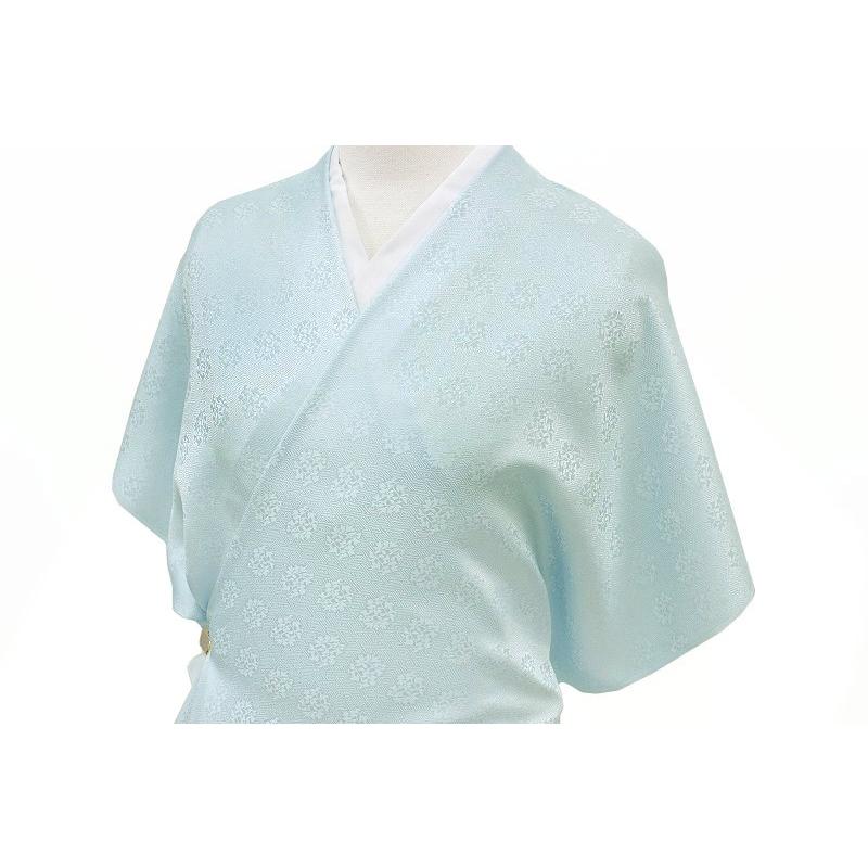 憂2新品、未使用、正絹高級白寿ちりめん無地着尺、八掛付き、期間限定値下げ！ 高島ちぢみ 夏用 洗える胴抜き長襦袢 胸紐＆衣紋抜き＆絽の白半衿付き