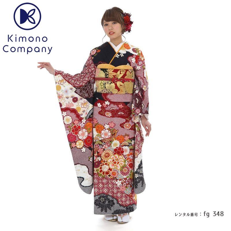 504ag64□七五三 七歳 セミアンティーク 女児 着物&袋帯 銀彩 菊