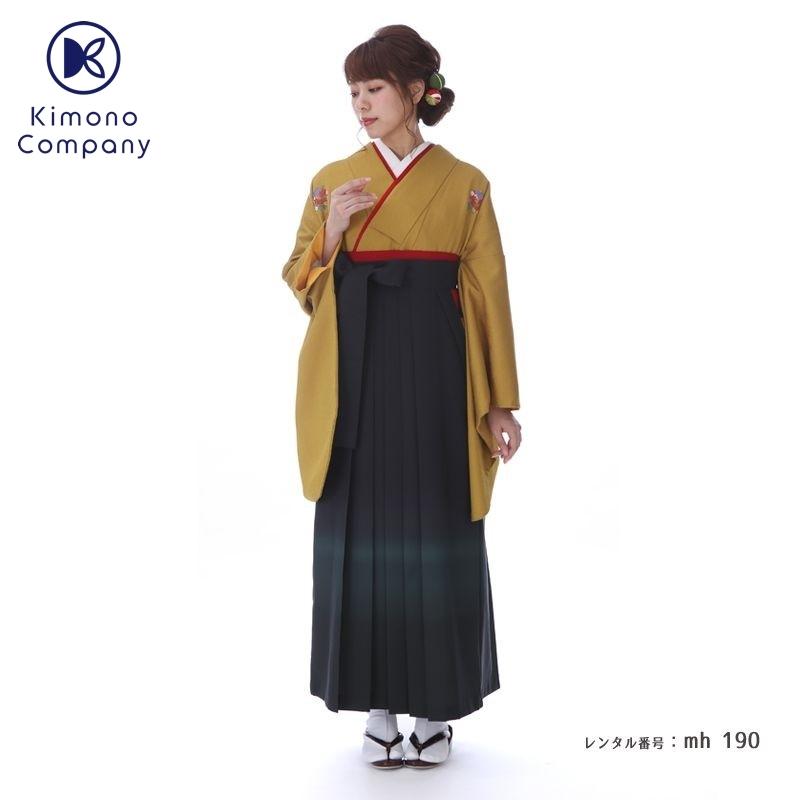 即納最大半額 卒業式 袴 大学 レンタル 教員 先生 卒業式 女子 セット モダン レトロ Mh 190カラシ花紋 黒グリーンボカシ91ｃｍ 予約販売品 Www Kmhsystems Com