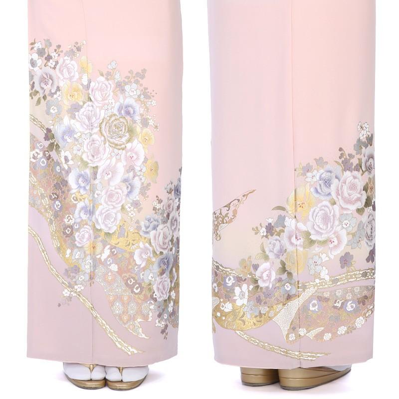 色留袖レンタル 桂由美 バラの饗宴 MR-71313 オーロラピンク 正絹 miit