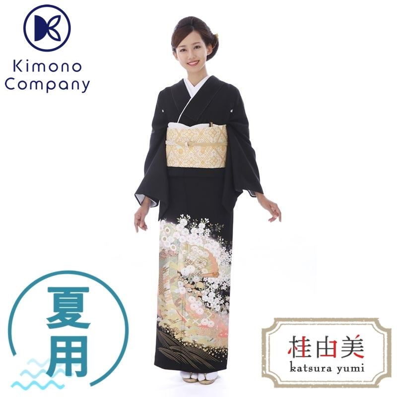 黒留袖 レンタル 桂由美 桜扇 夏用 単衣 mito-1924 40代 50代 60代 高級 正絹 結婚式 人気