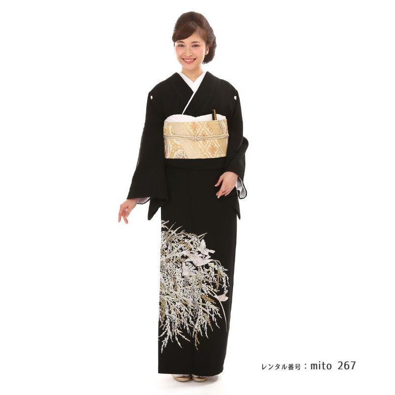 黒留袖 レンタル 山口美術織物 小さいサイズ 普通サイズ mito-267 50代 60代 70代 高級 正絹 