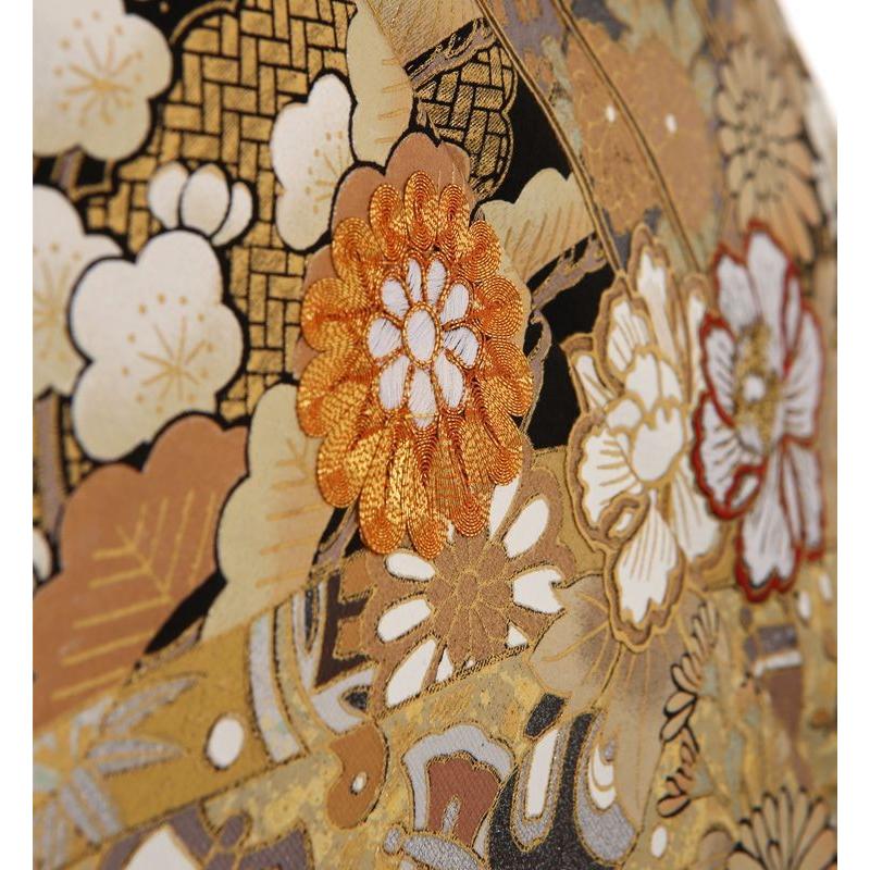 留袖 レンタル 桂由美 黄金のシーン 小さいサイズ 普通サイズ 黒 mito-394 40代 50代 60代 高級 正絹 