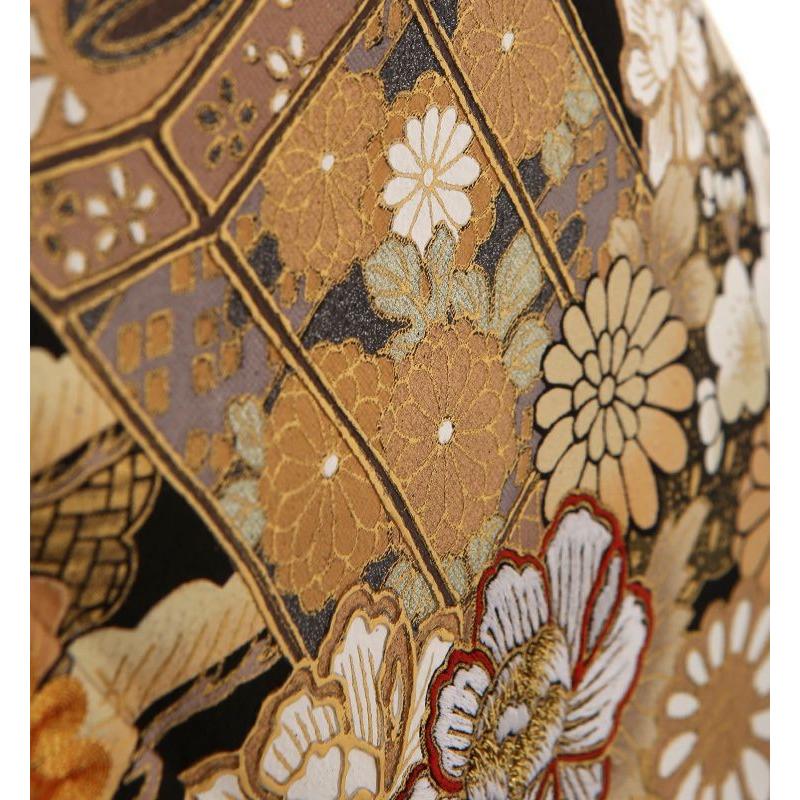 留袖 レンタル 桂由美 黄金のシーン 小さいサイズ 普通サイズ 黒 mito-394 40代 50代 60代 高級 正絹 