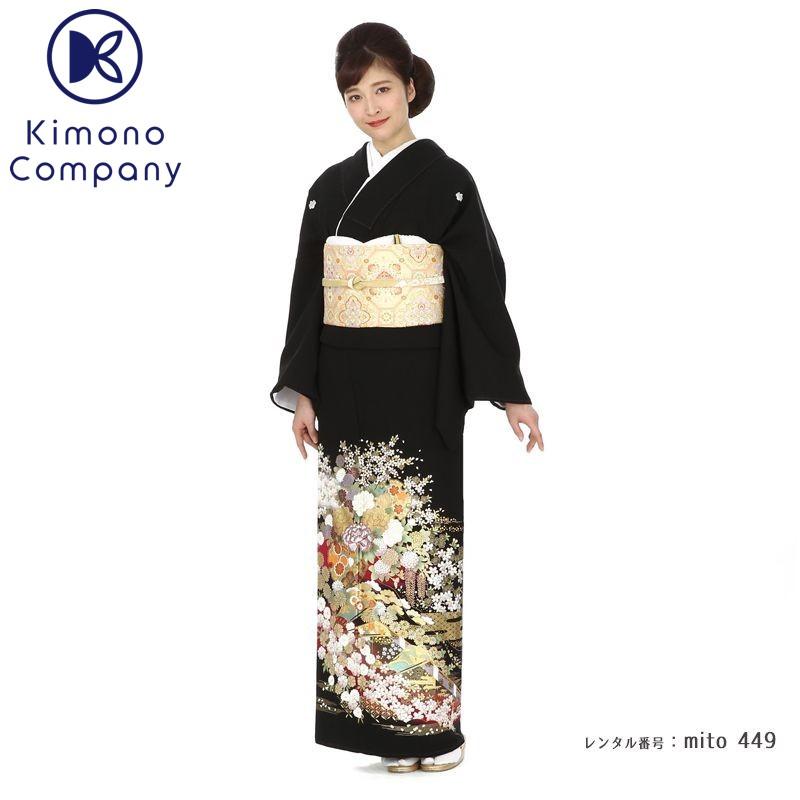 留袖レンタル ことほぎ mito-449F 正絹 フルセット 黒 結婚式 着物 40代 50代 60代 高級 結婚式 人気