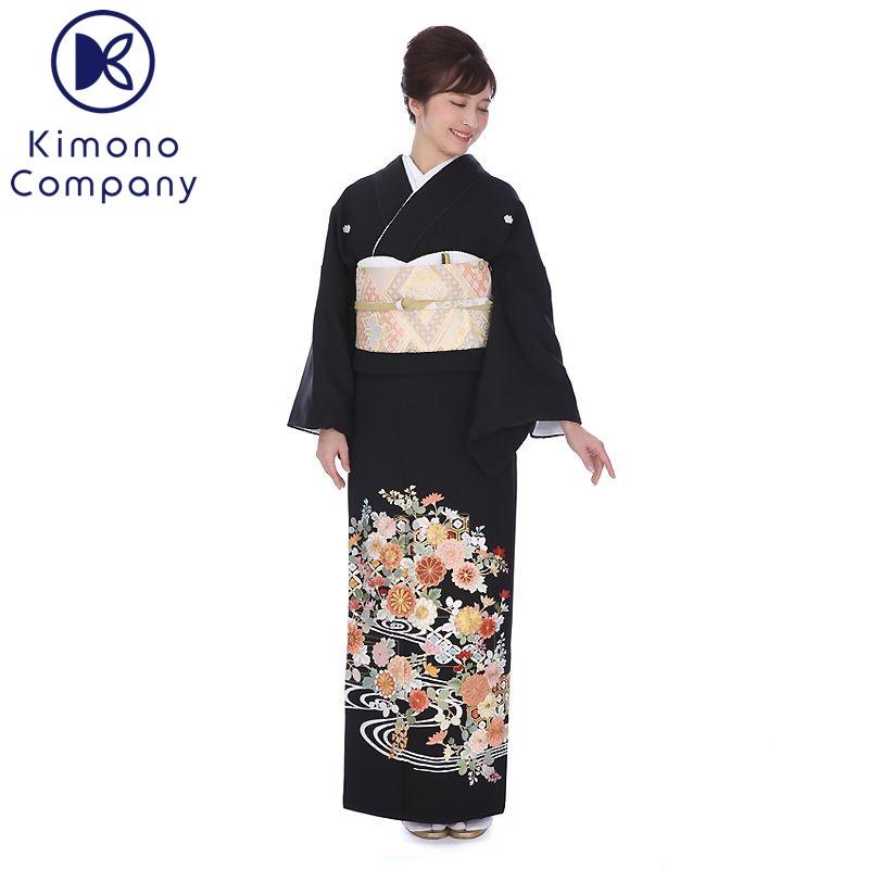 留袖レンタル 刺繍 黒 mito-493 30代 40代 50代 60代 高級 正絹 結婚式 人気