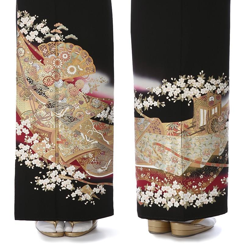 【早い者勝ち】 黒留袖レンタル 桂由美 重ね絵巻 mito-520 30代 40代 50代 60代 高級 正絹 結婚式 人気 【L2349957603】(12400円)