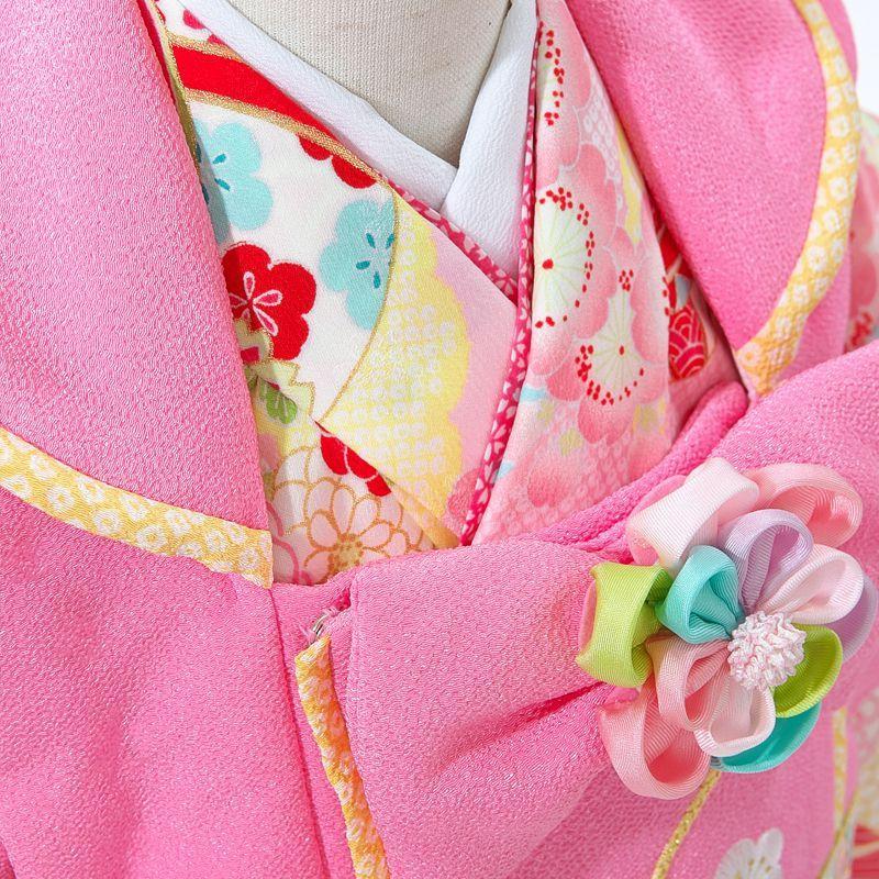 七五三コーデ画像有り「3歳女児着物フルセットレンタル」乙葉 被布