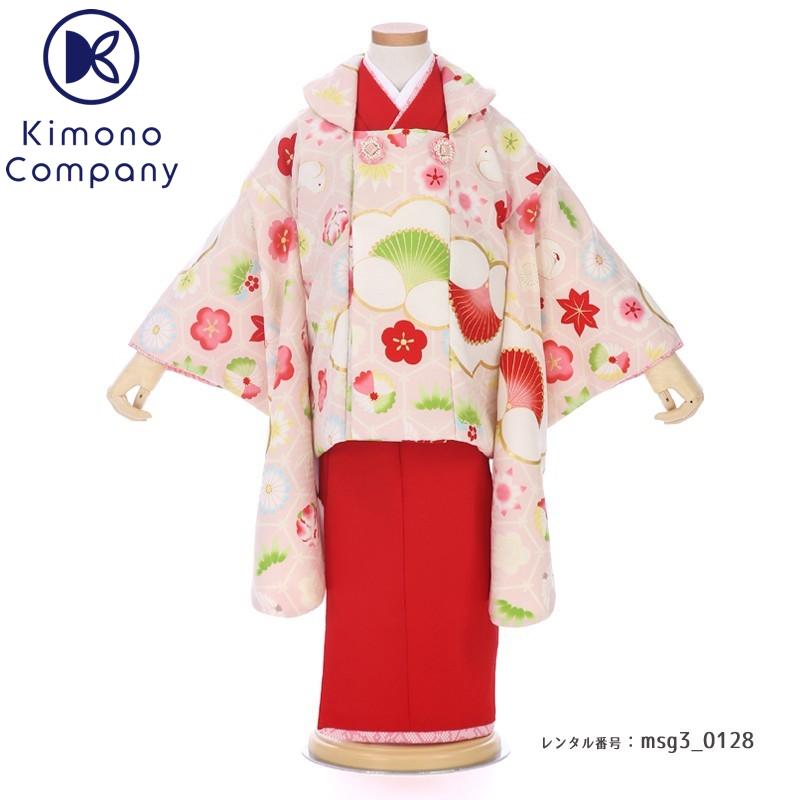 七五三コーデ画像有り「3歳女児着物フルセットレンタル」九重 被布