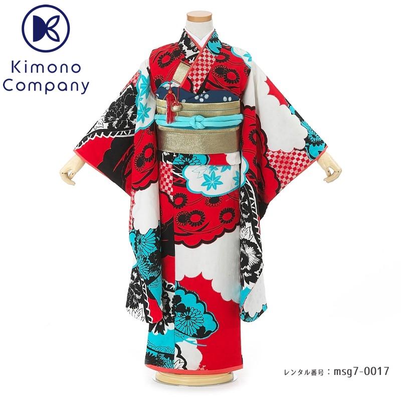 七五三コーデ画像有り「7歳女児着物フルセットレンタル」モダンアンテナ msg7-0017 110 115 120 125