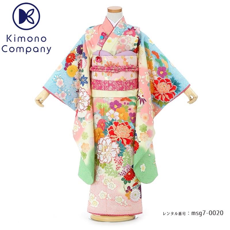 七五三コーデ画像有り「7歳女児着物フルセットレンタル」乙葉