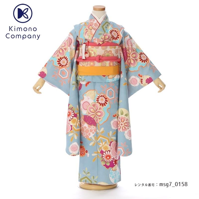 七五三コーデ画像有り「7歳女児着物フルセットレンタル」msg7-0158 110 115 120 125 人気 おしゃれ