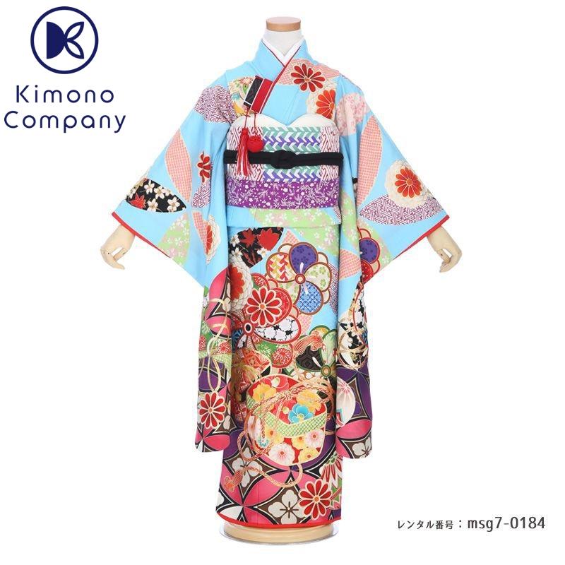 七五三コーデ画像有り「7歳女児着物フルセットレンタル」msg7-0184 110 115 120 125 人気 おしゃれ