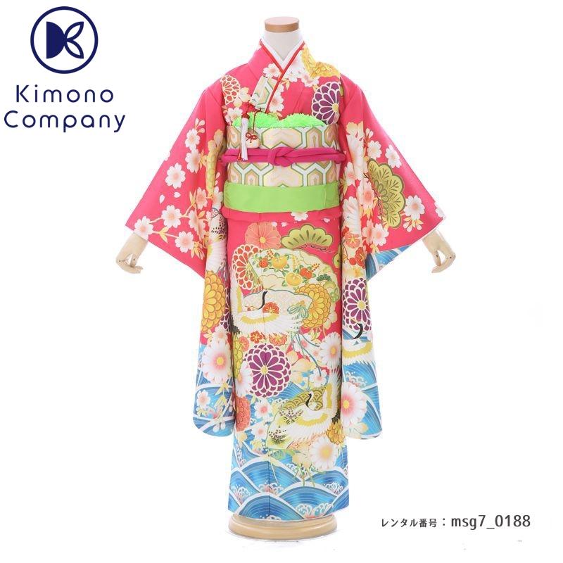 七五三コーデ画像有り「7歳女児着物フルセットレンタル」msg7-0188 110 115 120 125 人気 おしゃれ