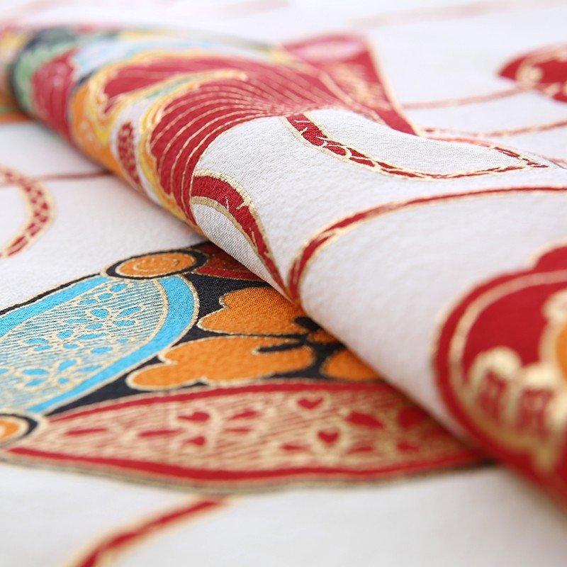 七五三コーデ画像有り「7歳女児着物フルセットレンタル」紅一点 正絹 msg7-0217 110 115 120 125 草履