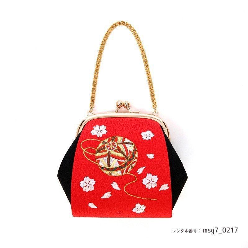 七五三コーデ画像有り「7歳女児着物フルセットレンタル」紅一点 正絹 msg7-0217 110 115 120 125 草履