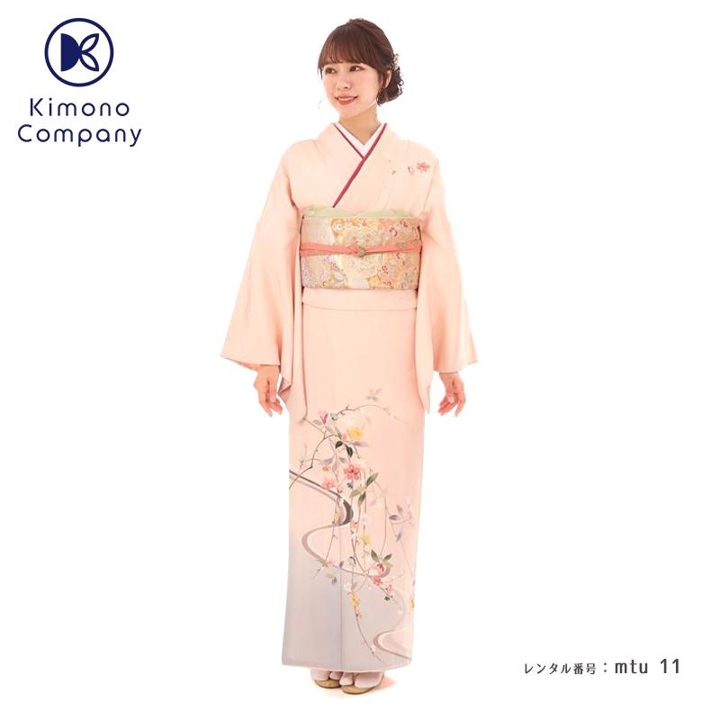 訪問着レンタル 安い 格安 正絹 mtu-11 着物フルセット 結婚式 