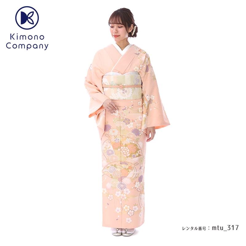 訪問着レンタル 正絹 mtu-317 着物フルセット 結婚式 披露宴 入学式  