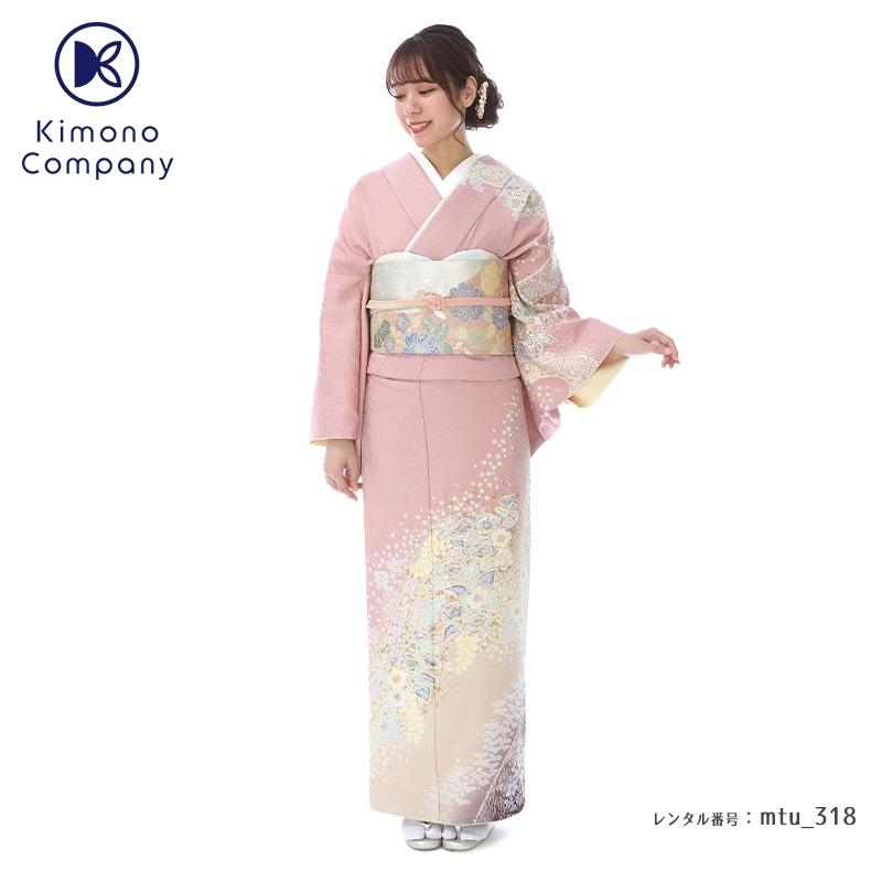 訪問着レンタル 正絹 mtu-318 着物フルセット 結婚式 披露宴 入学式 