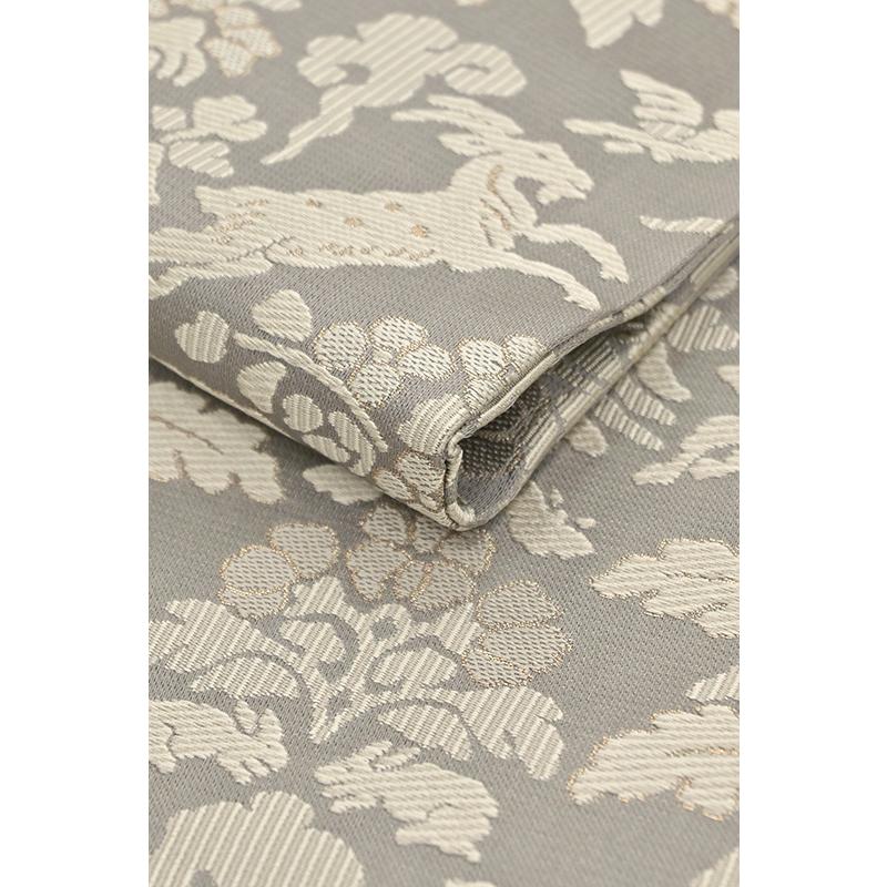 着物だいやす 036■名古屋帯■西陣織　織楽浅野　鳥獣花文　茶鼠色　特選【送料無料】【新品】の画像