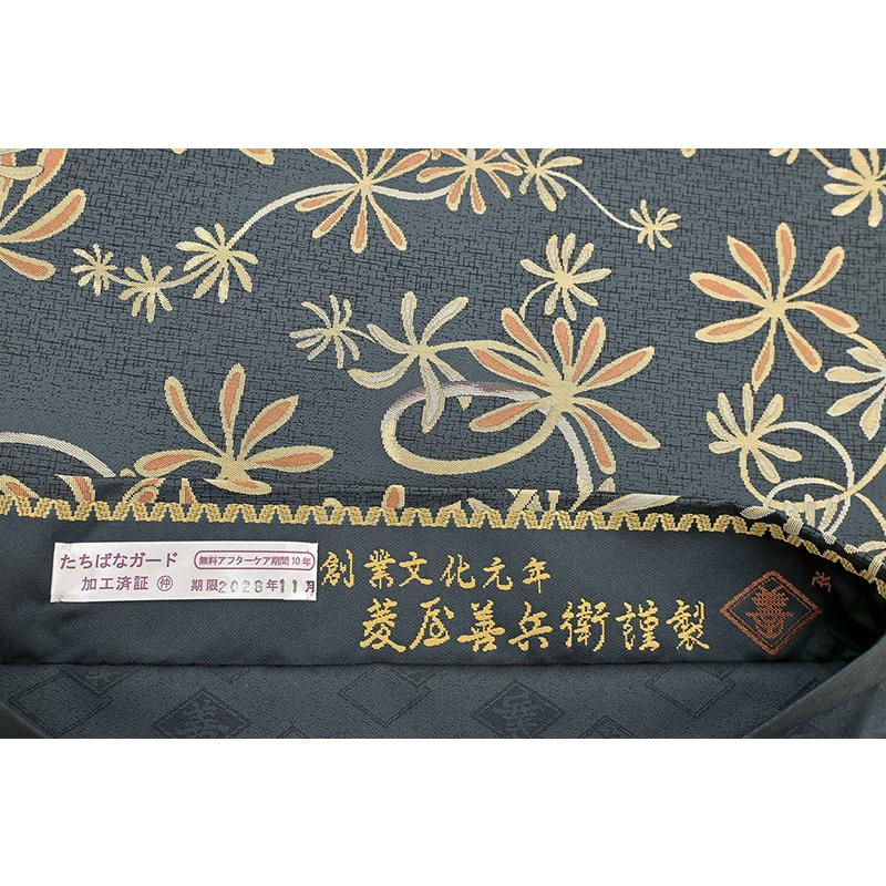 着物だいやす 164□袋帯□西陣織木野織物 菱屋善兵衛 「時代錦」 褐