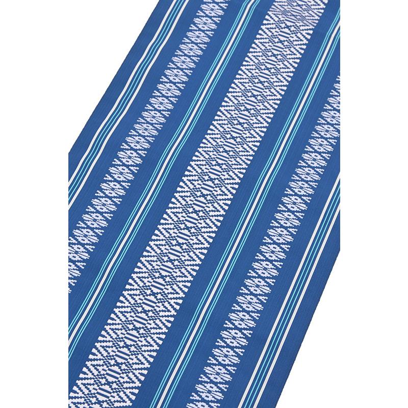 本場筑前博多織　八寸名古屋帯　献上　象牙色　正絹　逸品 着物だいやす 541□八寸名古屋帯□本場筑前博多織 独鈷 献上柄 紺青色