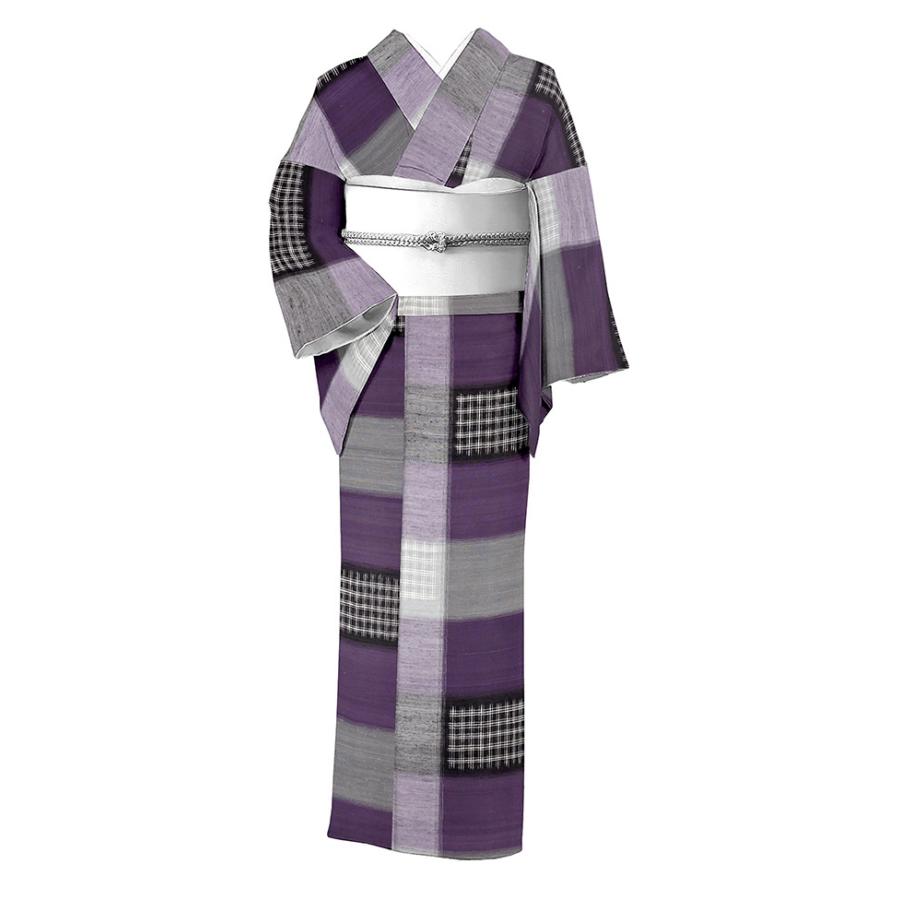 置賜紬　長井紬　本場米琉絣　着物　正絹　身丈157〜167 置賜紬 長井紬 本場米琉絣 着物 正絹 身丈157〜167