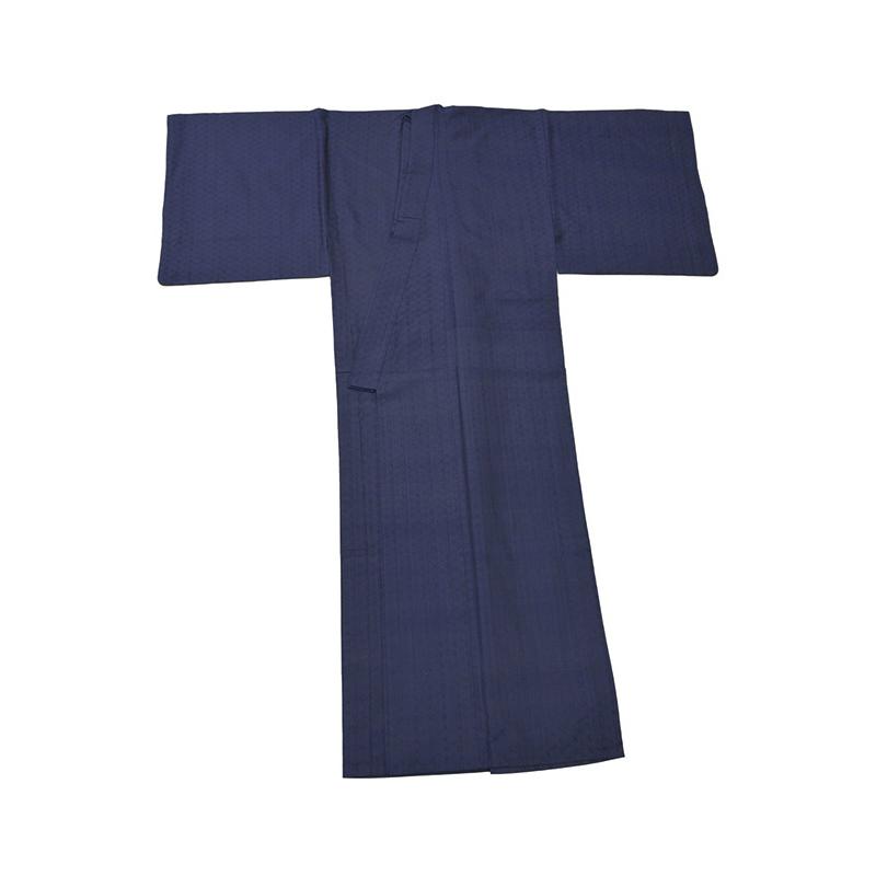 着物だいやす 087□男性用着物□単衣 レア♪琉球南風原花織 青褐色 