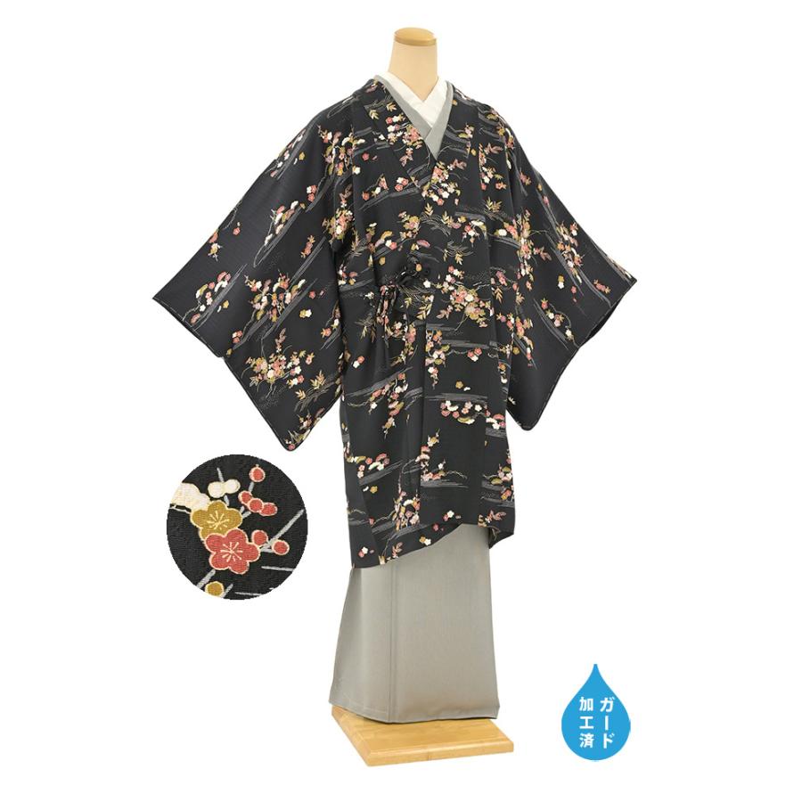 着物だいやす 140□道中着□きもの衿 丹後ちりめん 霞に松竹梅桜文 