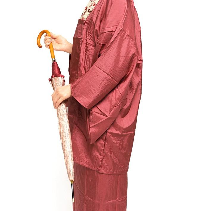 雨コート 二部式 赤 紫 黄 フリーサイズ 晴雨兼用 レインコート 塵除け