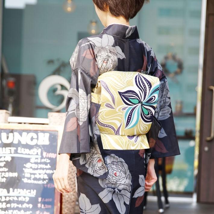 コシノジュンコ 着物 JUNKO KOSHINO バラ 花 単衣 黒 グレー コシノジュンコ 着物 JUNKO KOSHINO バラ 花 単衣 黒 グレー