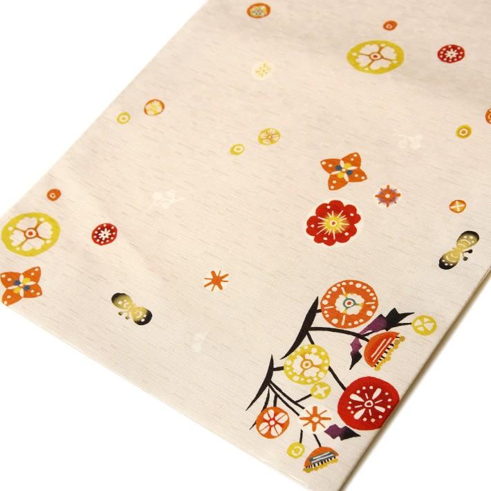 京袋帯 WAKKA 赤ずきんと狼 キャー!! ベージュ 黒 赤 アイボリー 童話